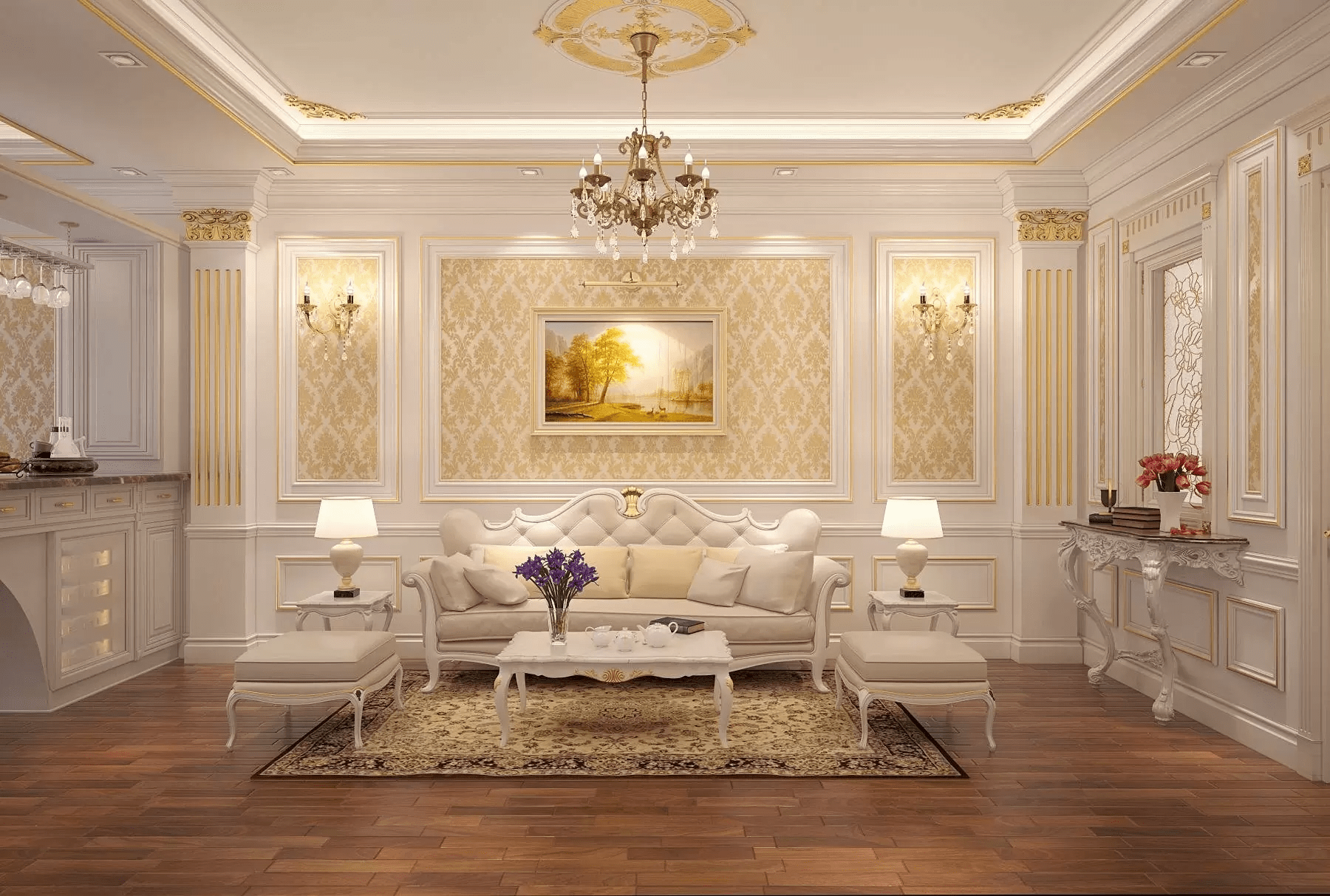 Nội thất trọn gói An Long Uy tín Chất Lượng 5 49+ mẫu trần thạch cao phòng khách hiện đại, đơn giản đẹp