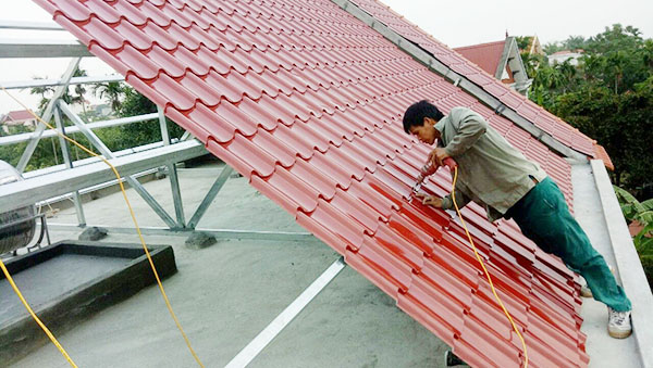 Dịch vụ làm mái tôn Khánh Bình chất lượng cao 6 4 bước hướng dẫn thi công lợp mái tôn Hà Nội đơn giản