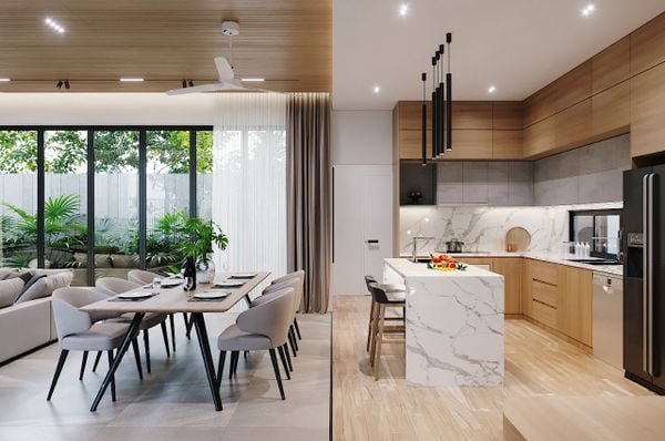 Nội thất trọn gói bàu bàng giá rẻ số 1 27 Nội thất phòng bếp hiện đại tại Bàu Bàng