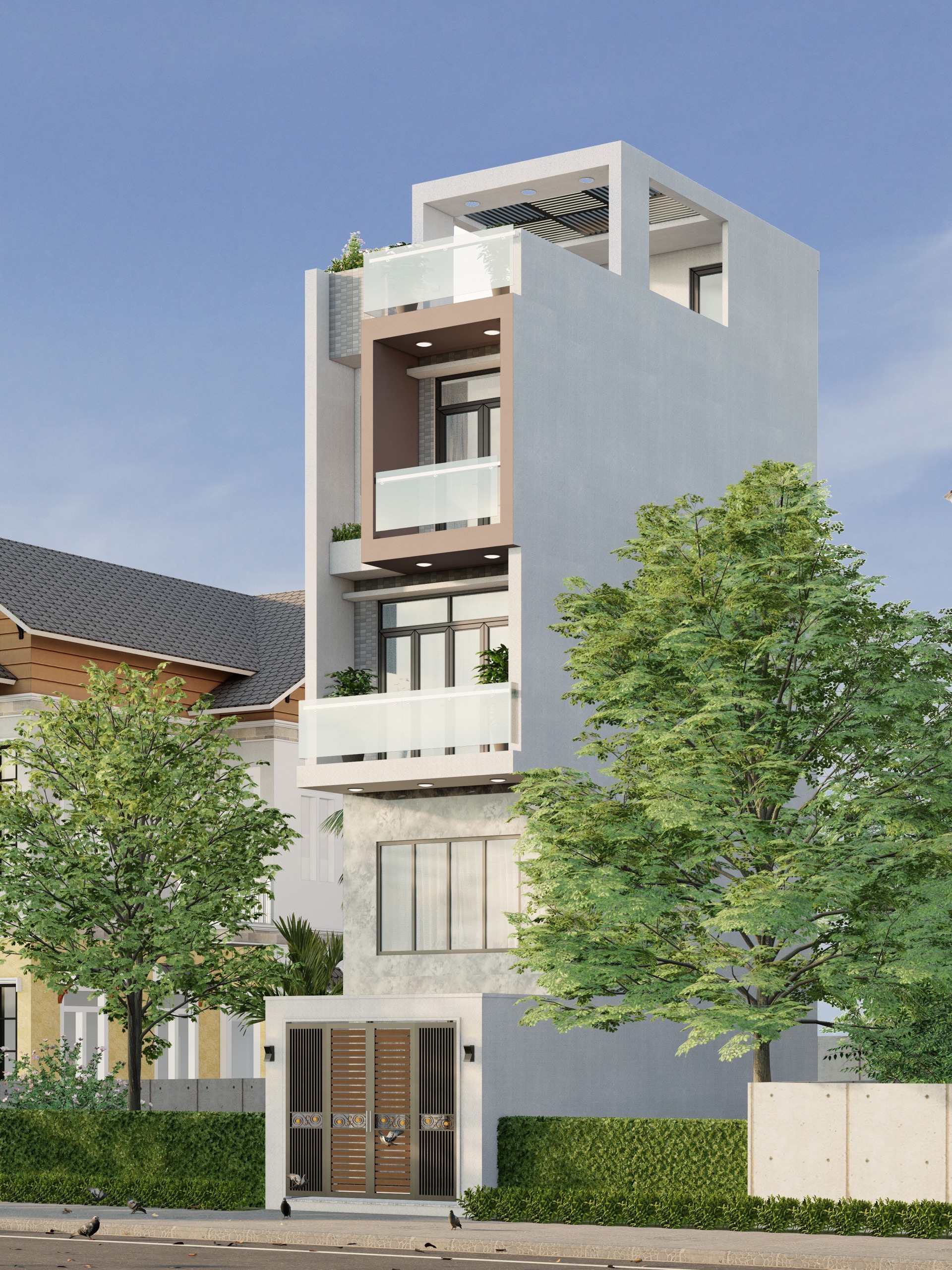Xây dựng trọn gói Bến Cát Uy Tín, Chuyên Nghiệp 21 Phối cảnh 3D nhà phố tại Bến Cát