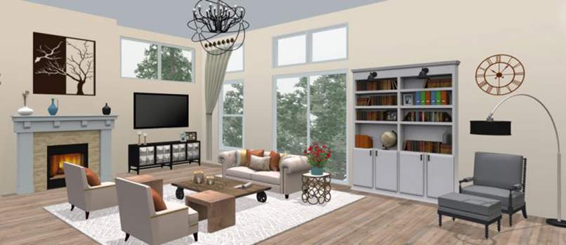 Nội thất trọn gói bàu bàng giá rẻ số 1 23 Phối cảnh 3D nội thất phòng khách đẹp tại Bàu Bàng